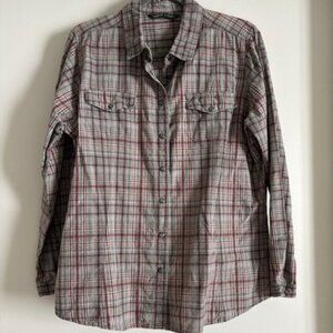Plaid Button-Up Women's Top